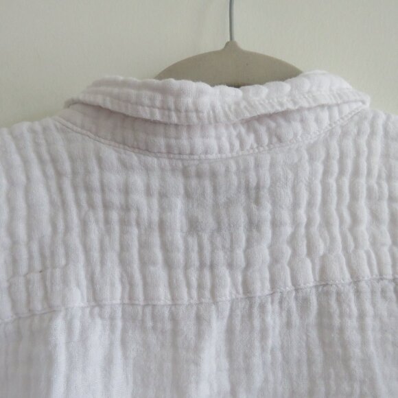 J. CREW Garçon Classic Shirt in Cotton-Linen Blend Gauze Preppy Coastal Size 20 - Picture 10 of 14